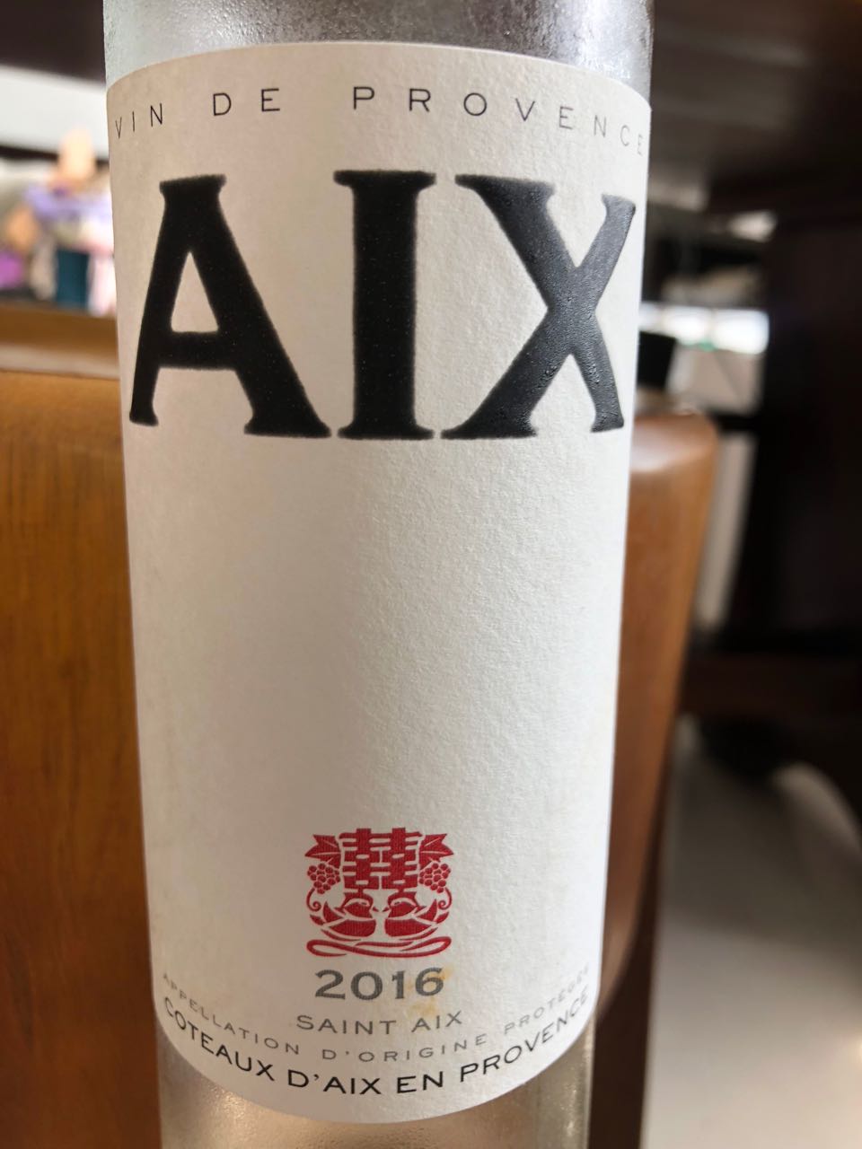 AIX Rosé 2016 label