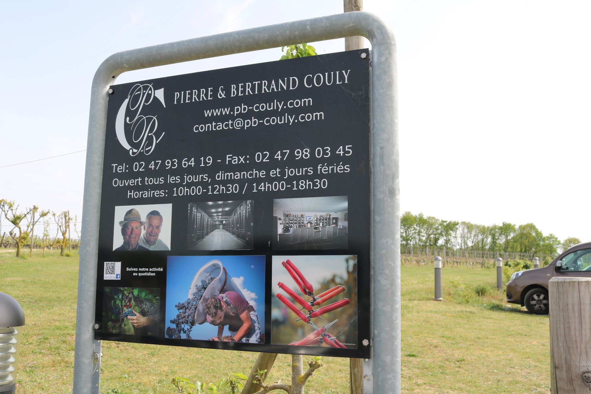 Pierre & Bertrand Couly - Winery Sign