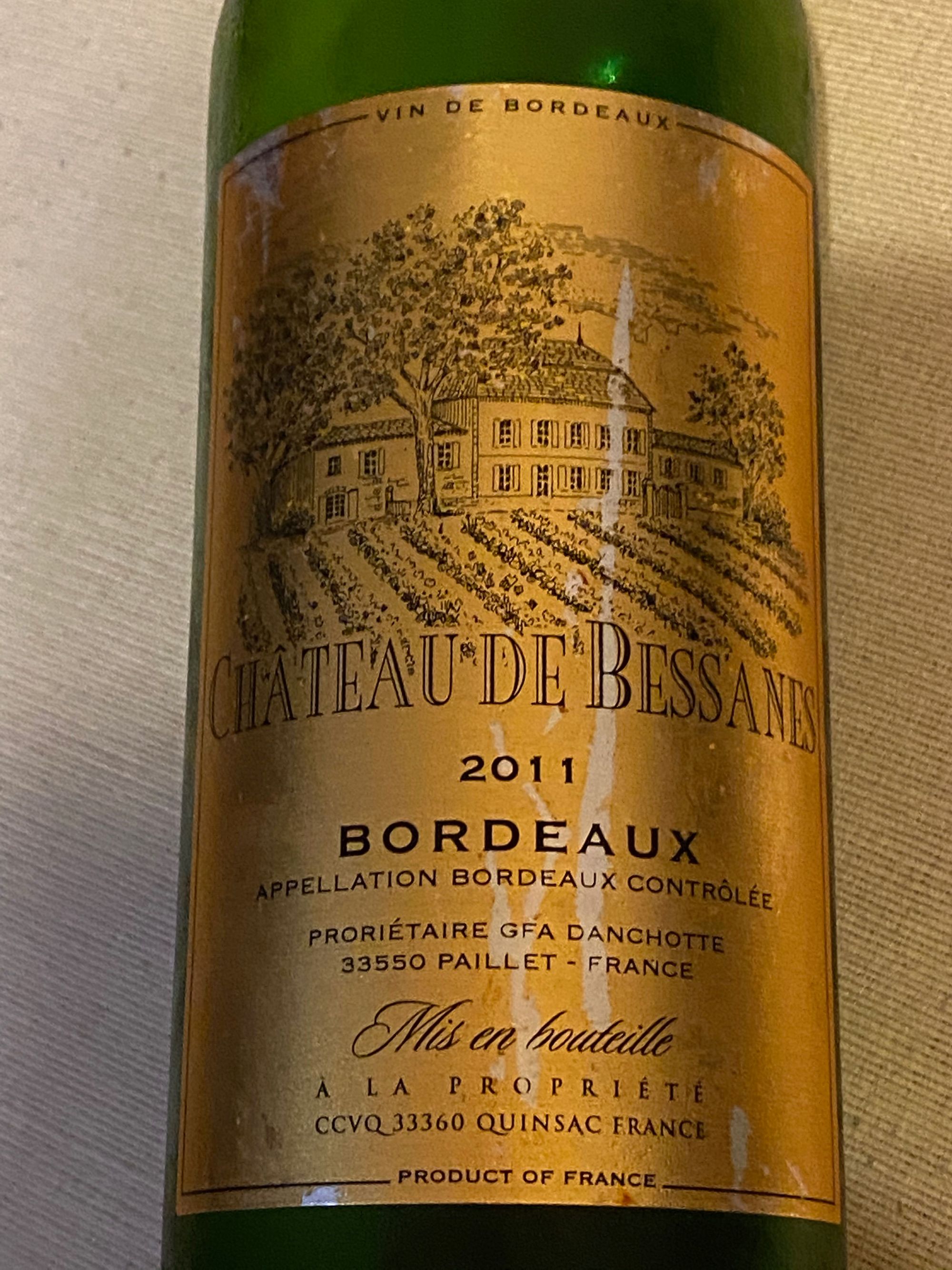 Château De Bessanes Bordeaux 2011 - AOC Bordeaux - front label