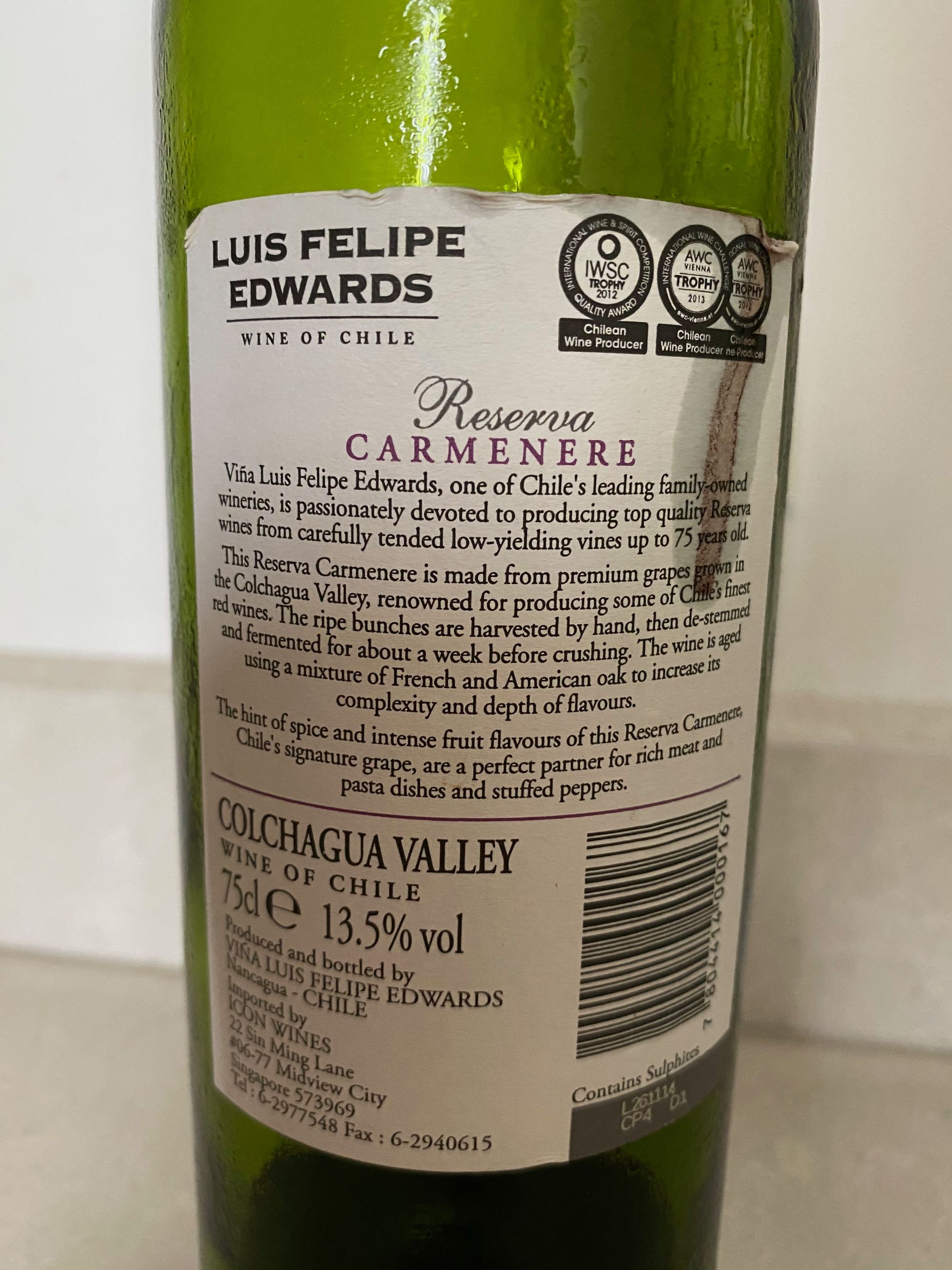 Luis Felipe Edwards Reserva Carménère 2013