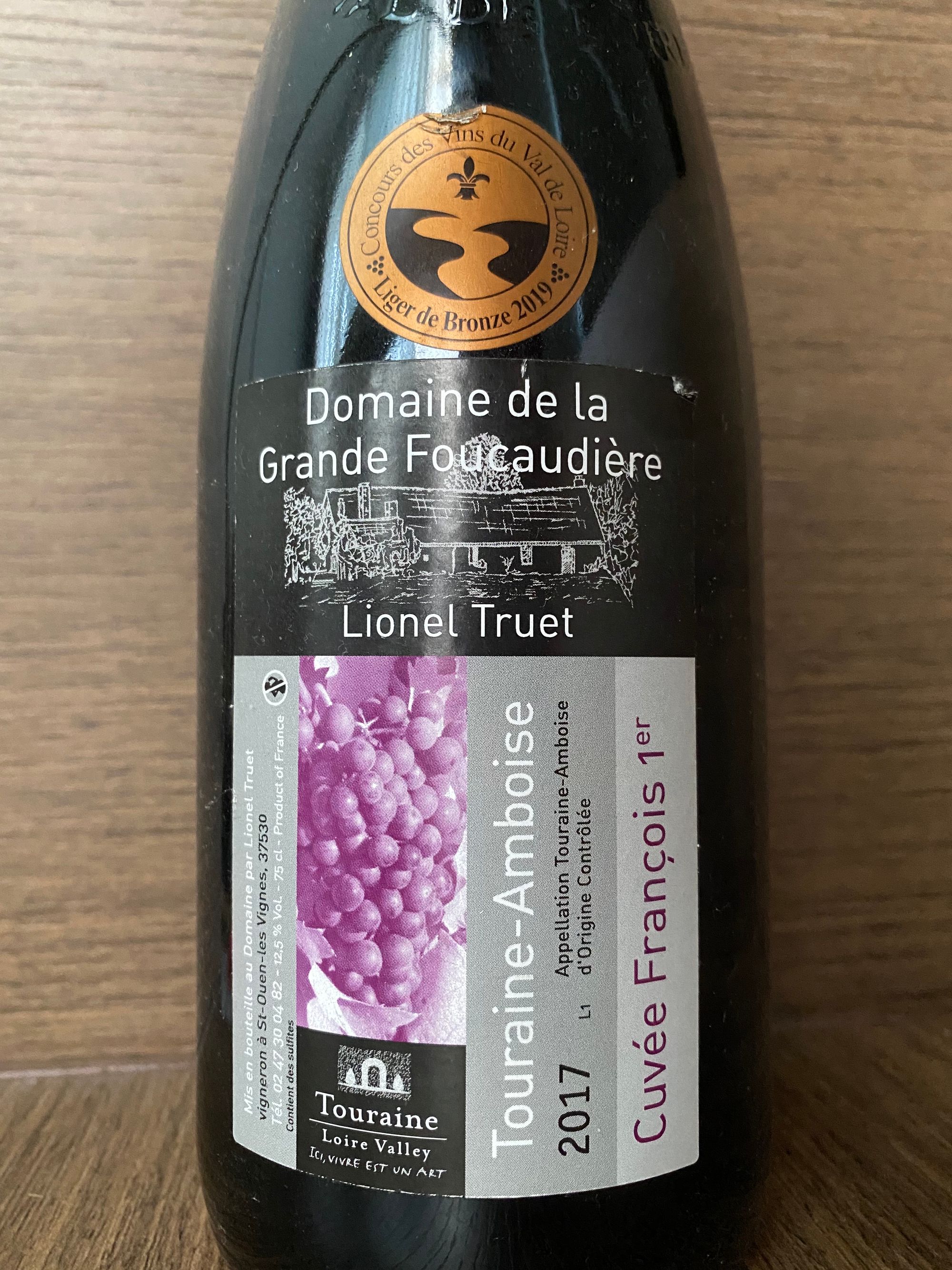 Domaine De La Grande Foucaudière Cuvée François 1er 2017 - AOC Touraine Amboise - front label