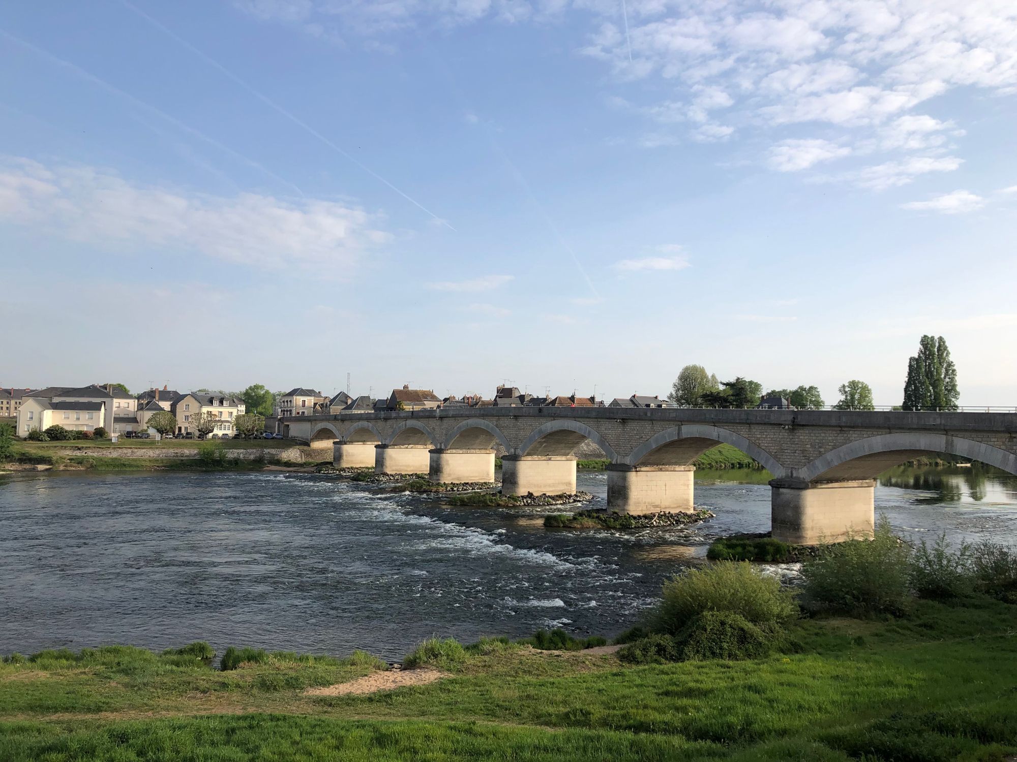 Loire River View at Amboise city France
